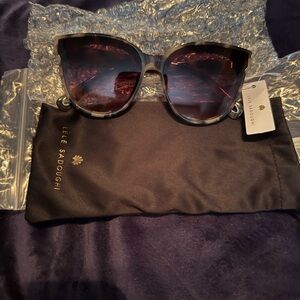 Lele Sadoughi Brown Tortoise Sunglasses